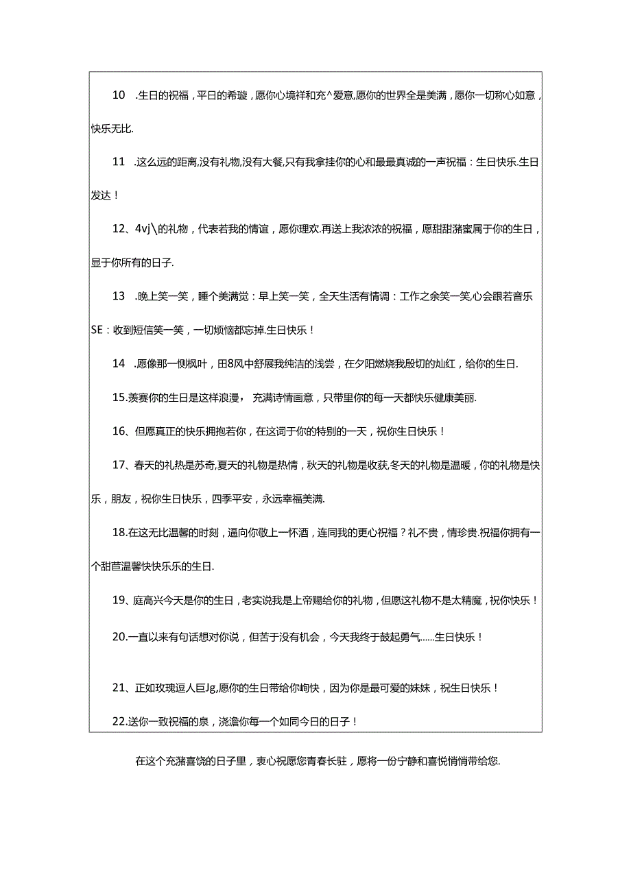 2024年简短生日祝福语130句.docx_第2页