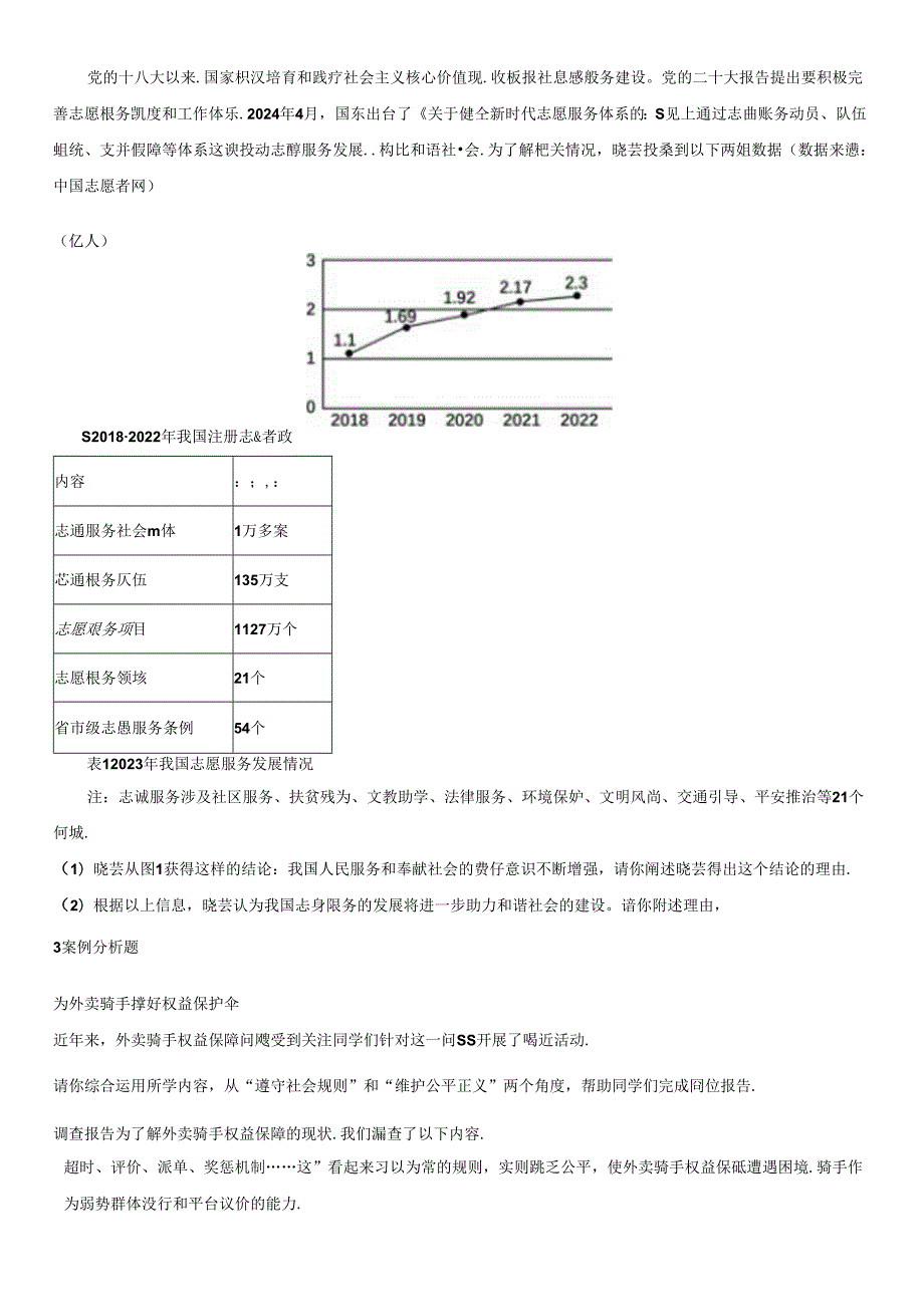 2023-2024学年上海市奉贤区八年级6月月考道德与法治试卷含详解.docx_第2页