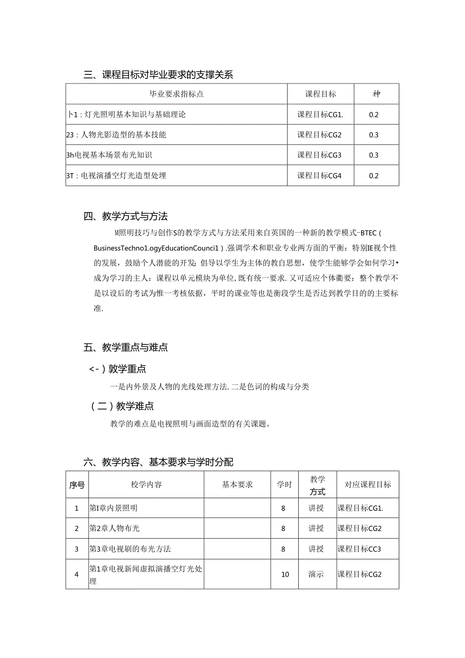 0823D00049-照明技巧与创作-2023版人才培养方案课程教学大纲.docx_第2页