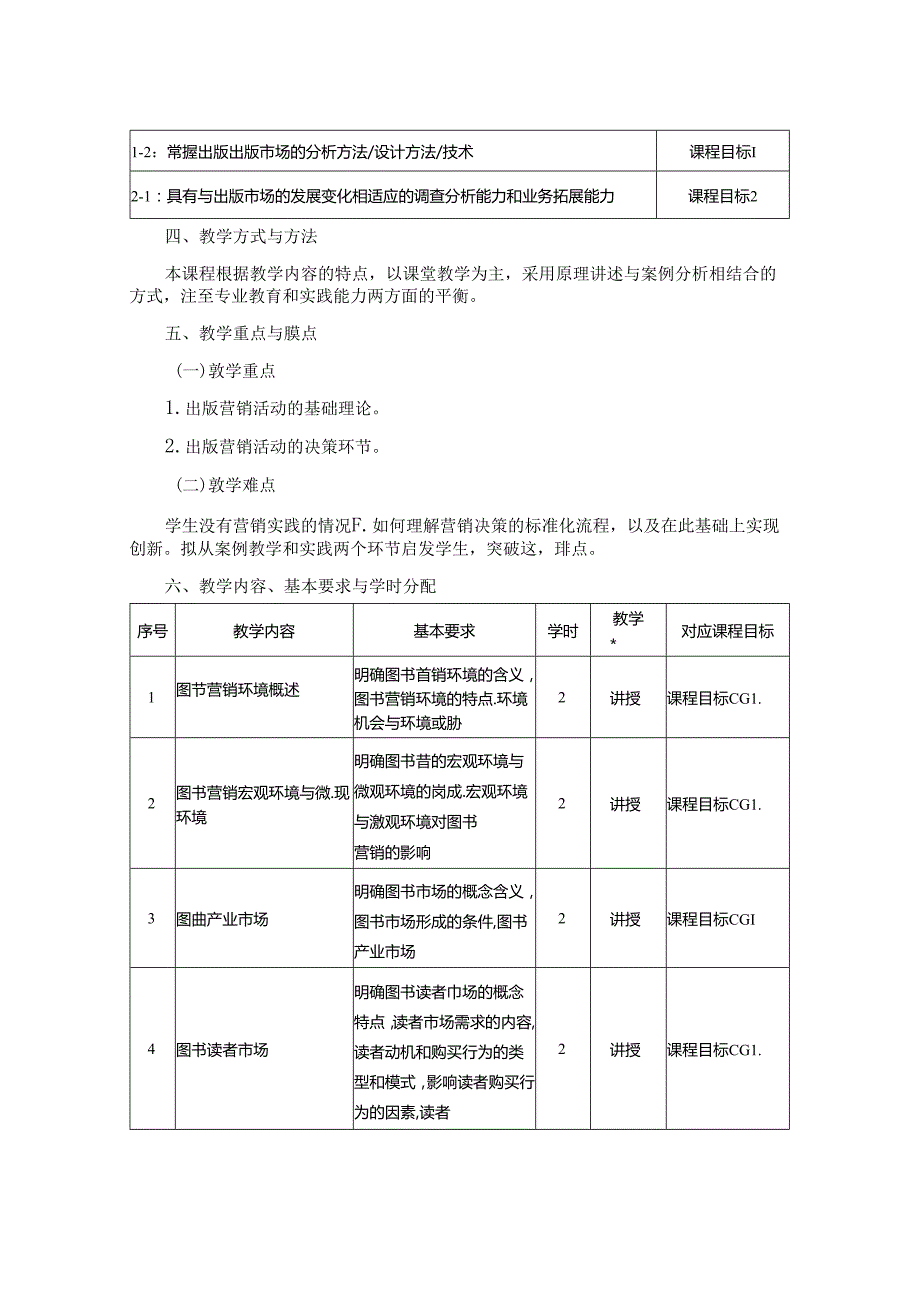 0223S04002-出版物营销-2023版人才培养方案课程教学大纲.docx_第3页