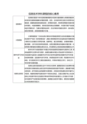 信息技术学科课程的核心素养.docx