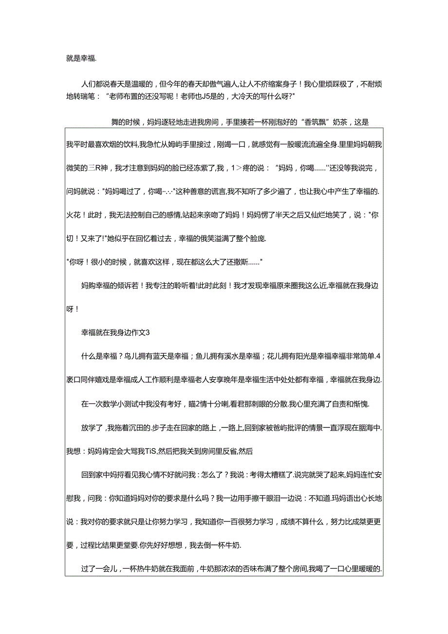 2024年幸福就在我身边作文（精选31篇）.docx_第2页