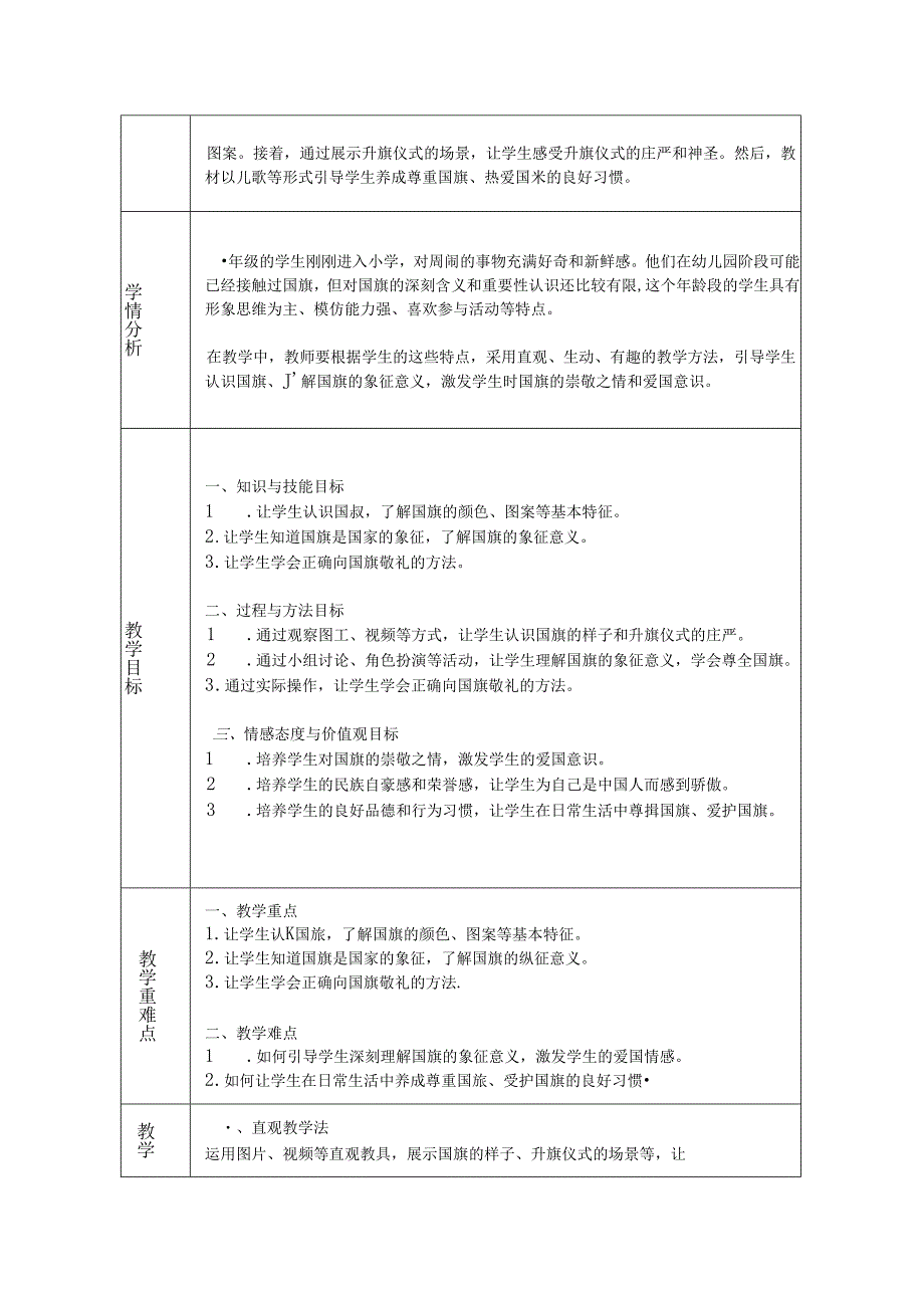 2024-2025学年统编版（2024）道德与法治小学一年级上册教学设计（附教材目录）.docx_第3页