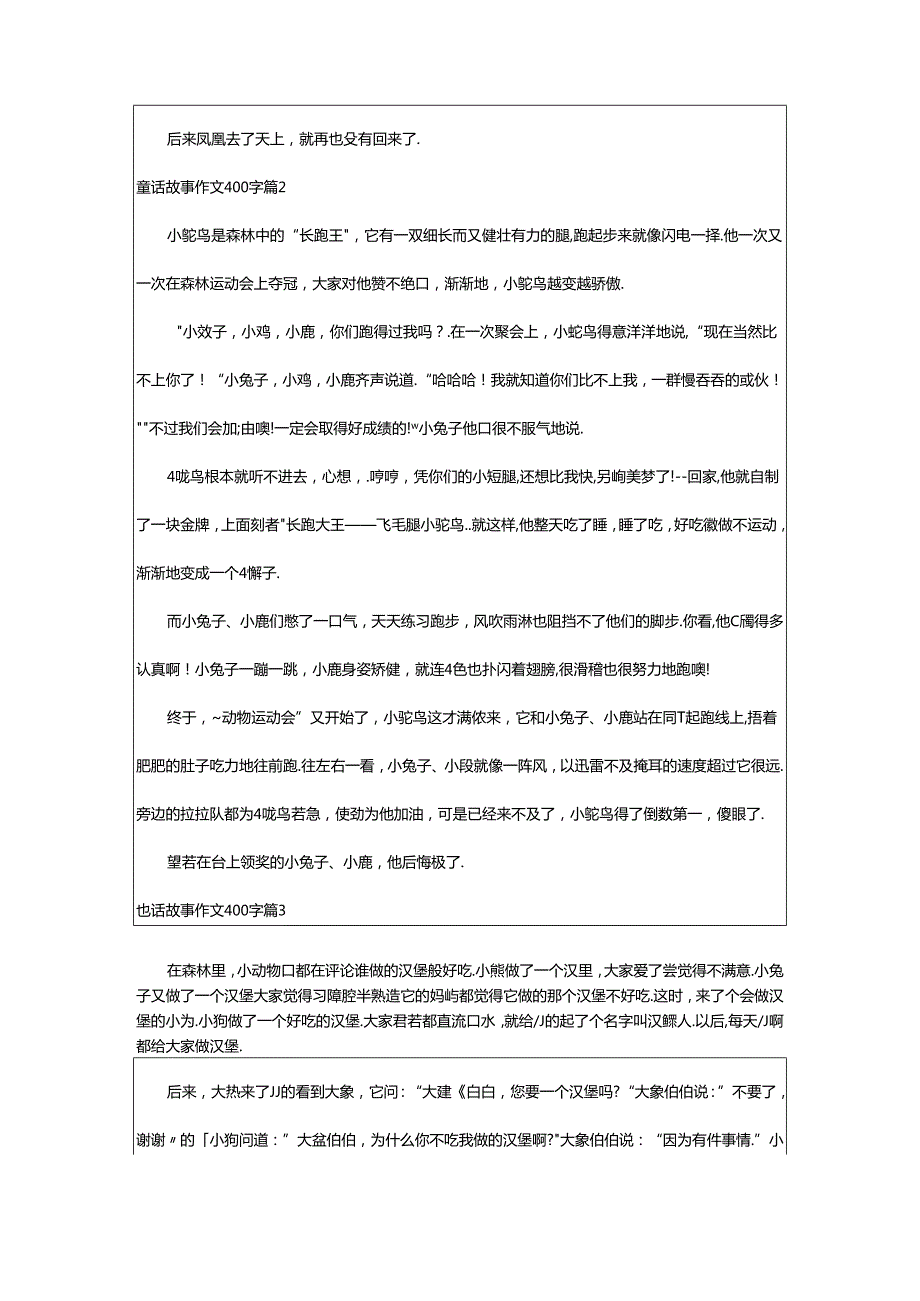 2024年童话故事作文400字集锦九篇.docx_第2页