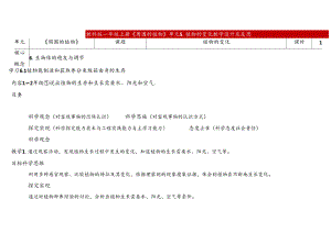 1.5 《植物的变化》表格式教学设计 2024一年级上册科学教科版.docx