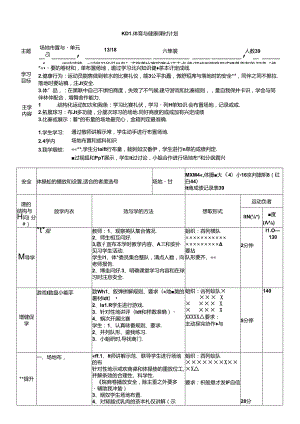 体育6年级 13场地布置与裁判 大单元课时教案.docx