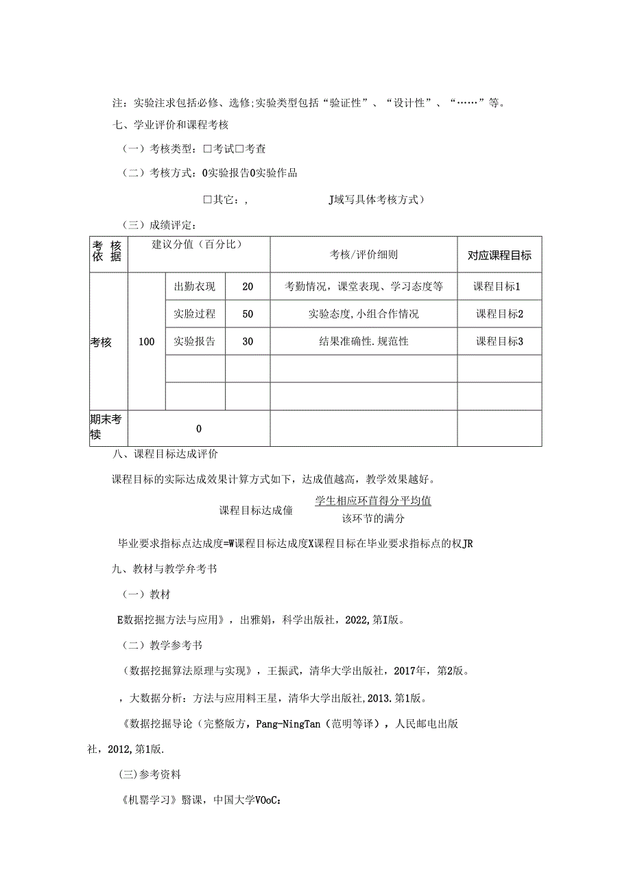 0323D00021-数据挖掘与机器学习-2023版人才培养方案课程教学大纲.docx_第3页