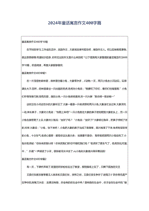 2024年童话寓言作文400字篇.docx