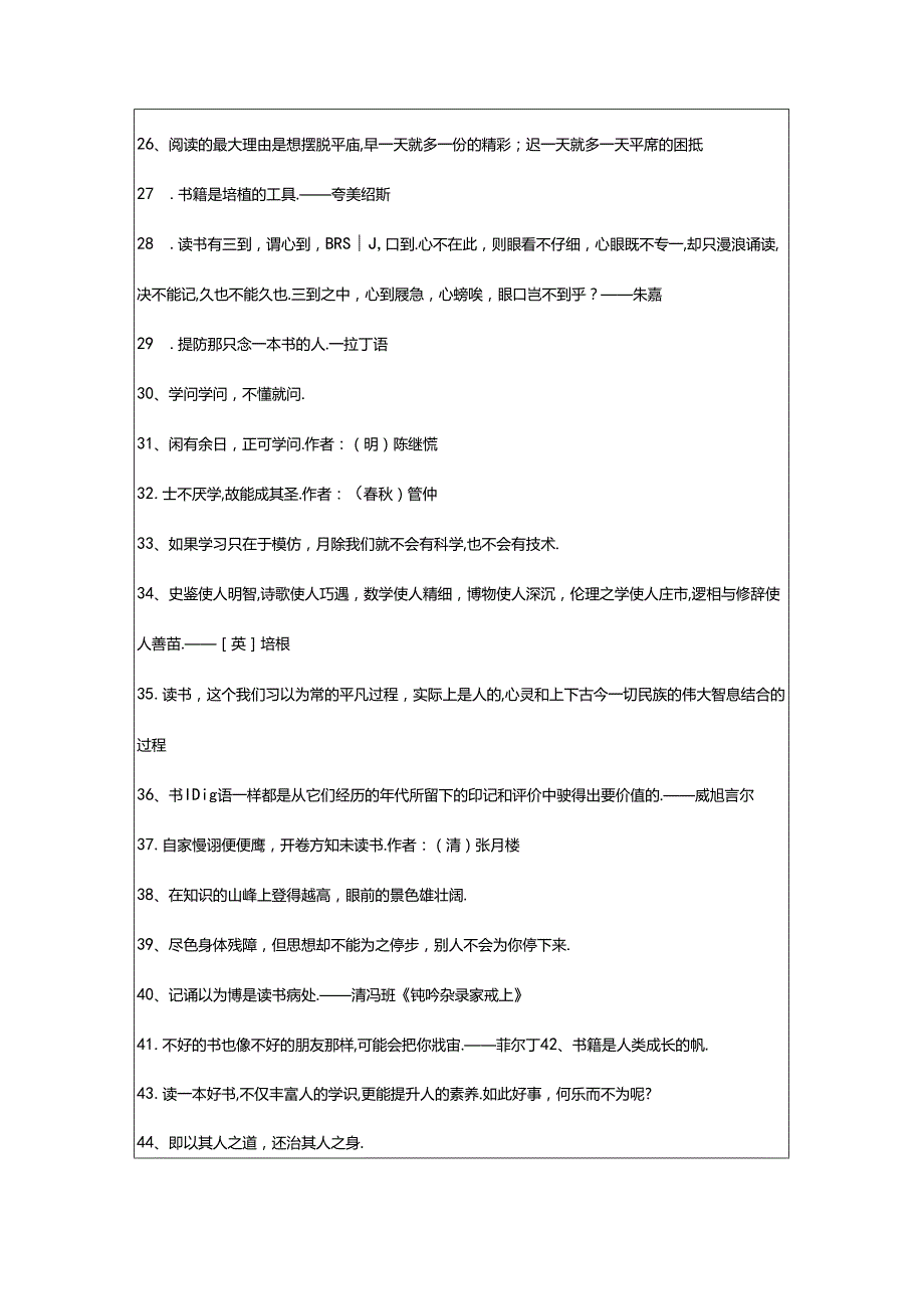 2024年年简短的读书名言警句摘录85条.docx_第3页