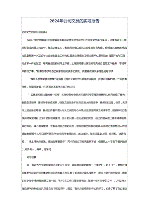 2024年公司文员的实习报告.docx