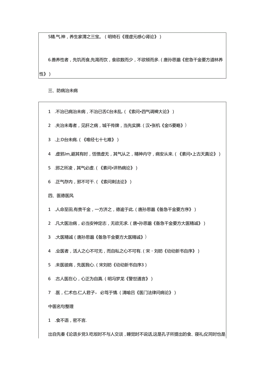 2024年中医名句整理.docx_第2页