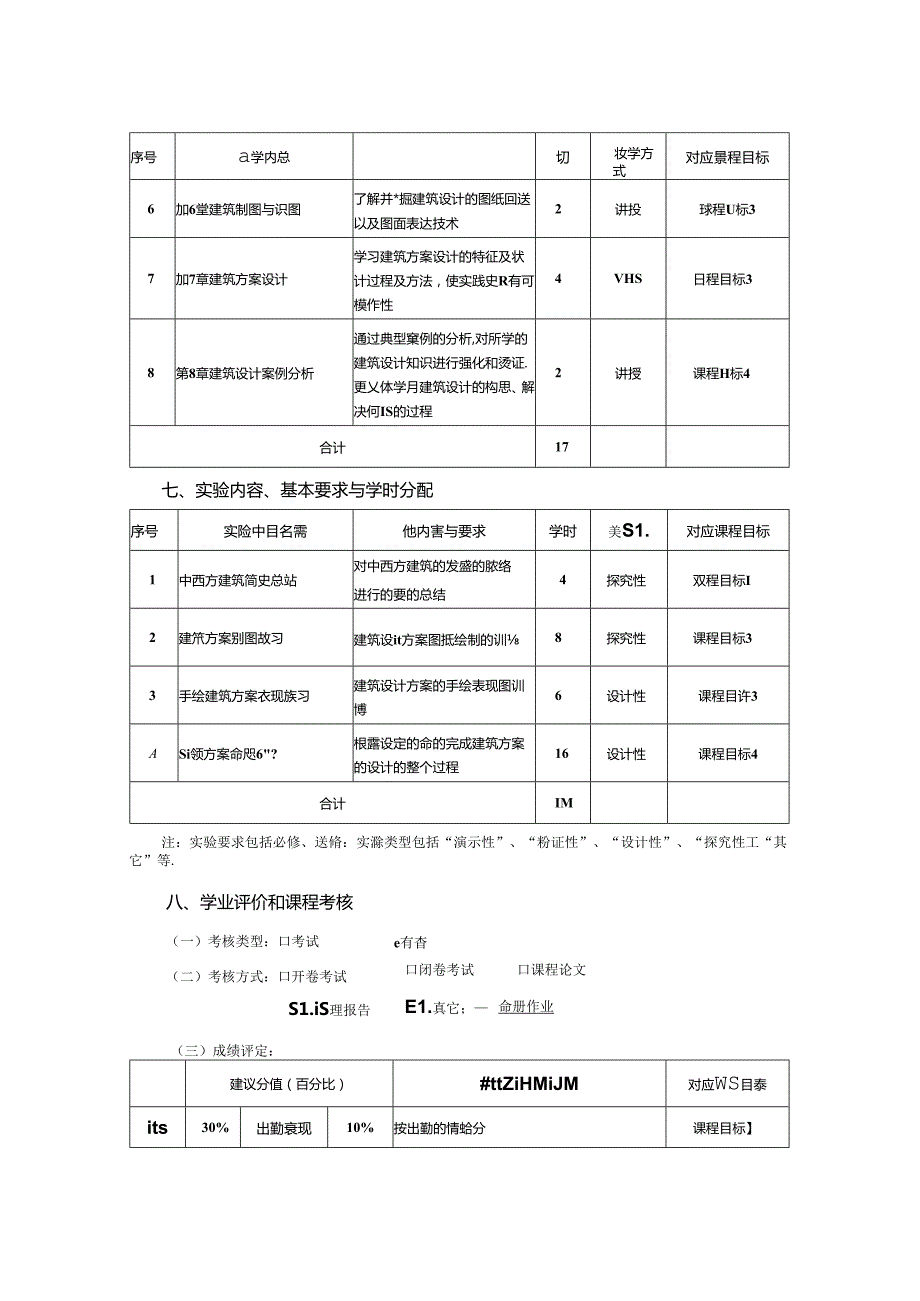 0823D1237-建筑方案设计-2023人才培养方案课程教学大纲.docx_第3页