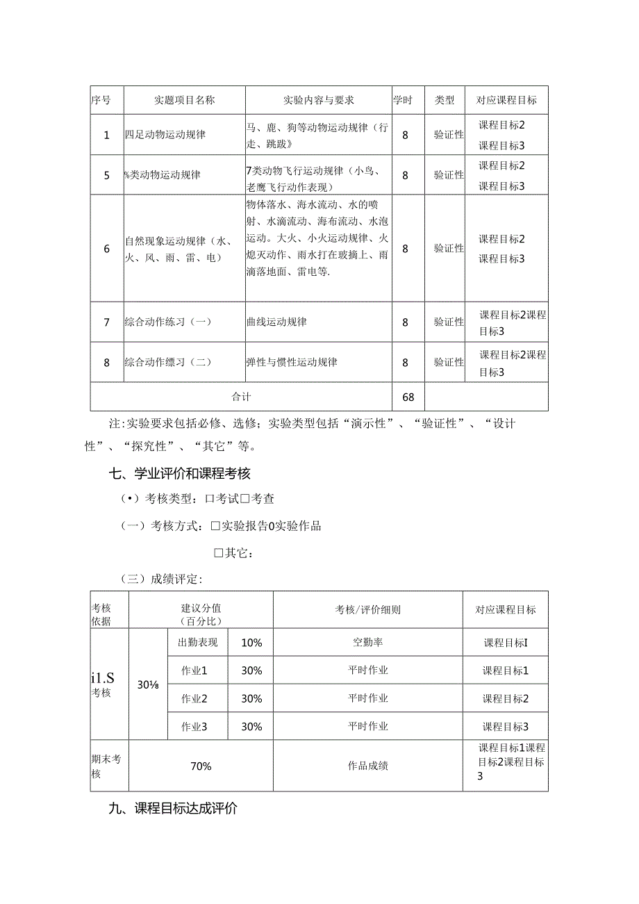 0823D06018-动画运动规律-2023版人才培养方案课程教学大纲.docx_第3页