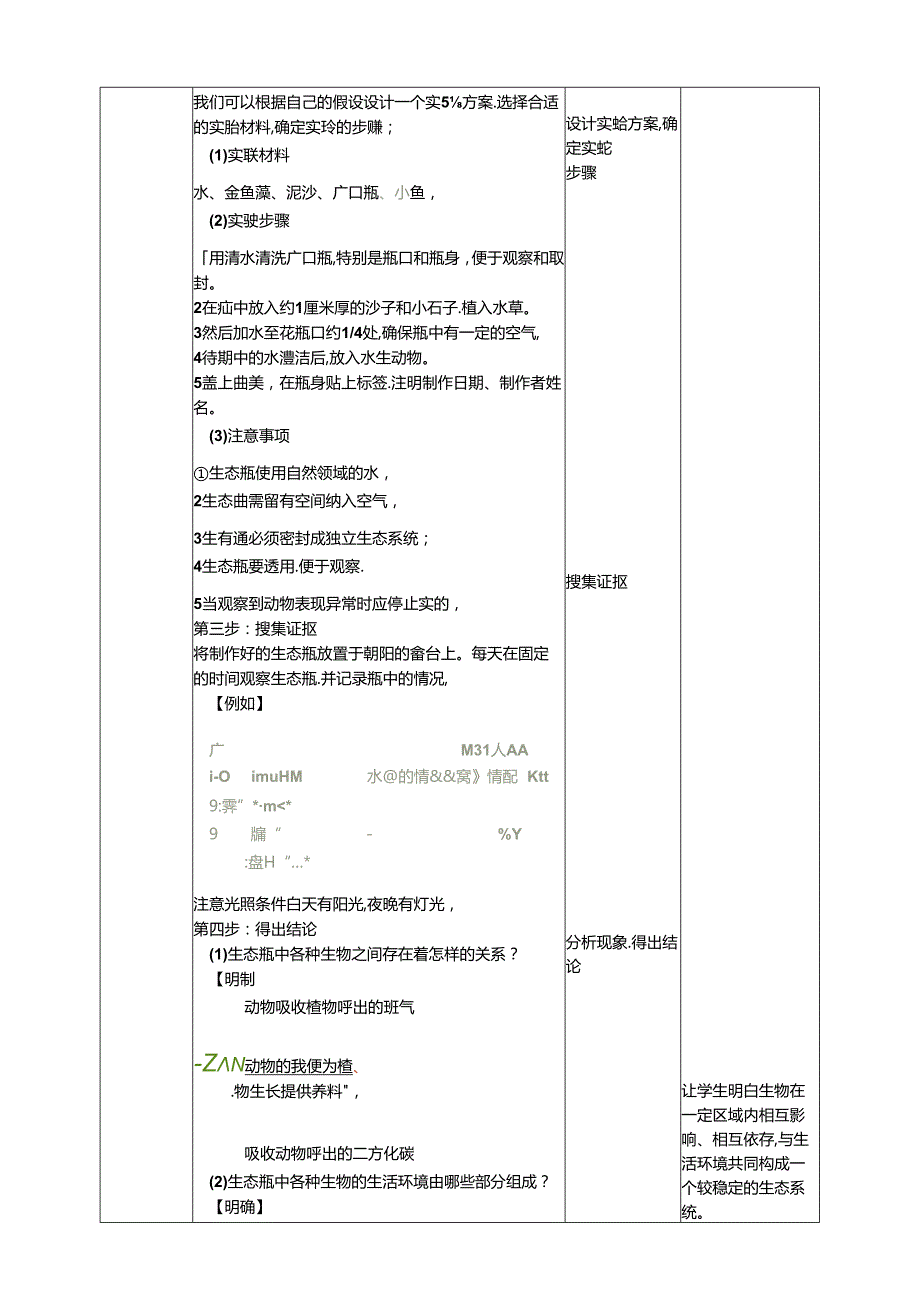 3.18《专题探究：生态瓶的秘密》教案 粤教版科学六年级下册.docx_第2页