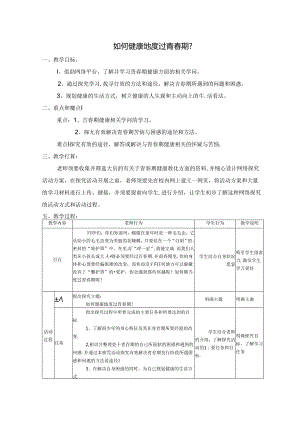 健康地度过青春期-教案.docx