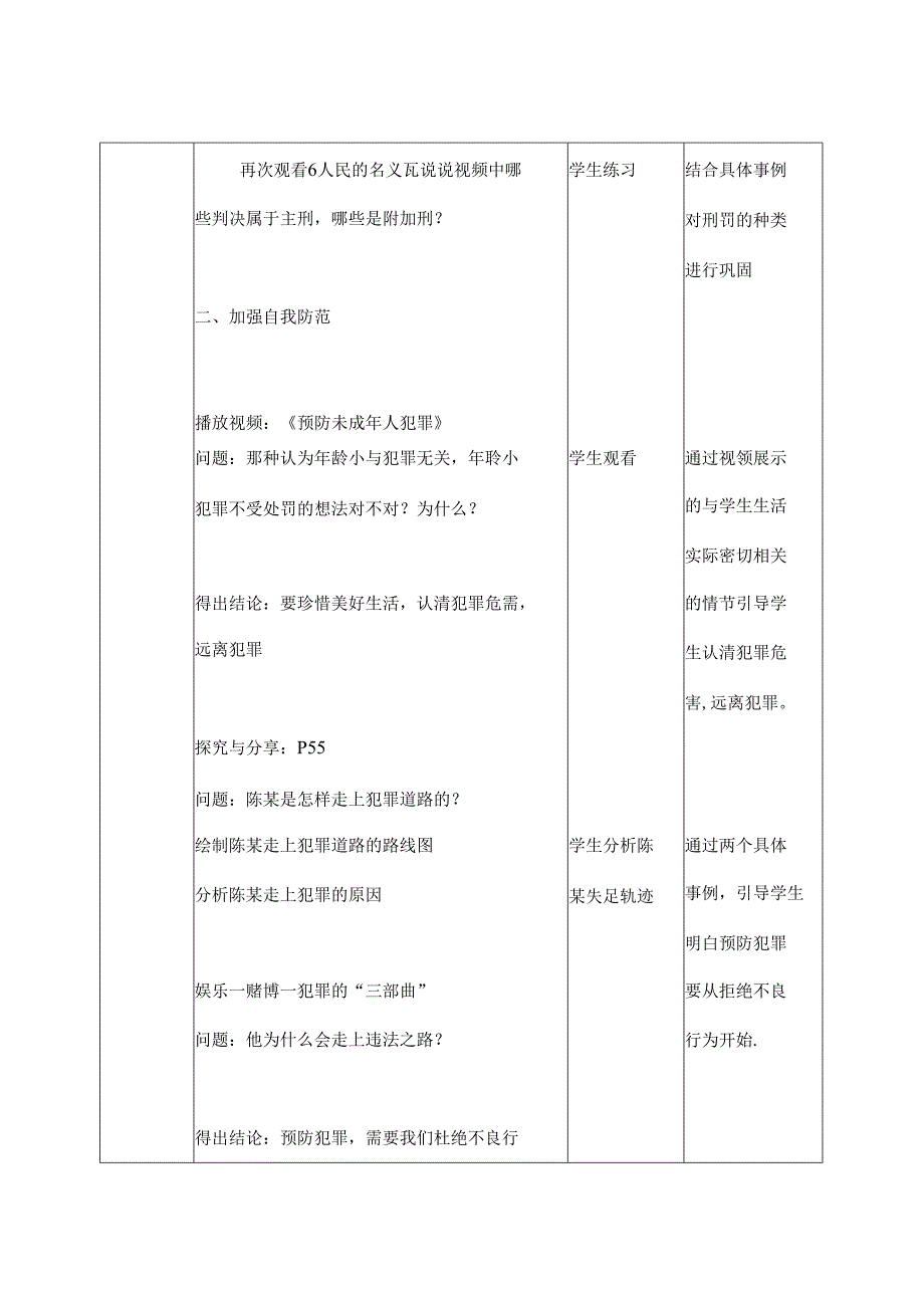 2024年秋初中八年级上册道德与法治教学设计2.5.2 预防犯罪.docx_第3页