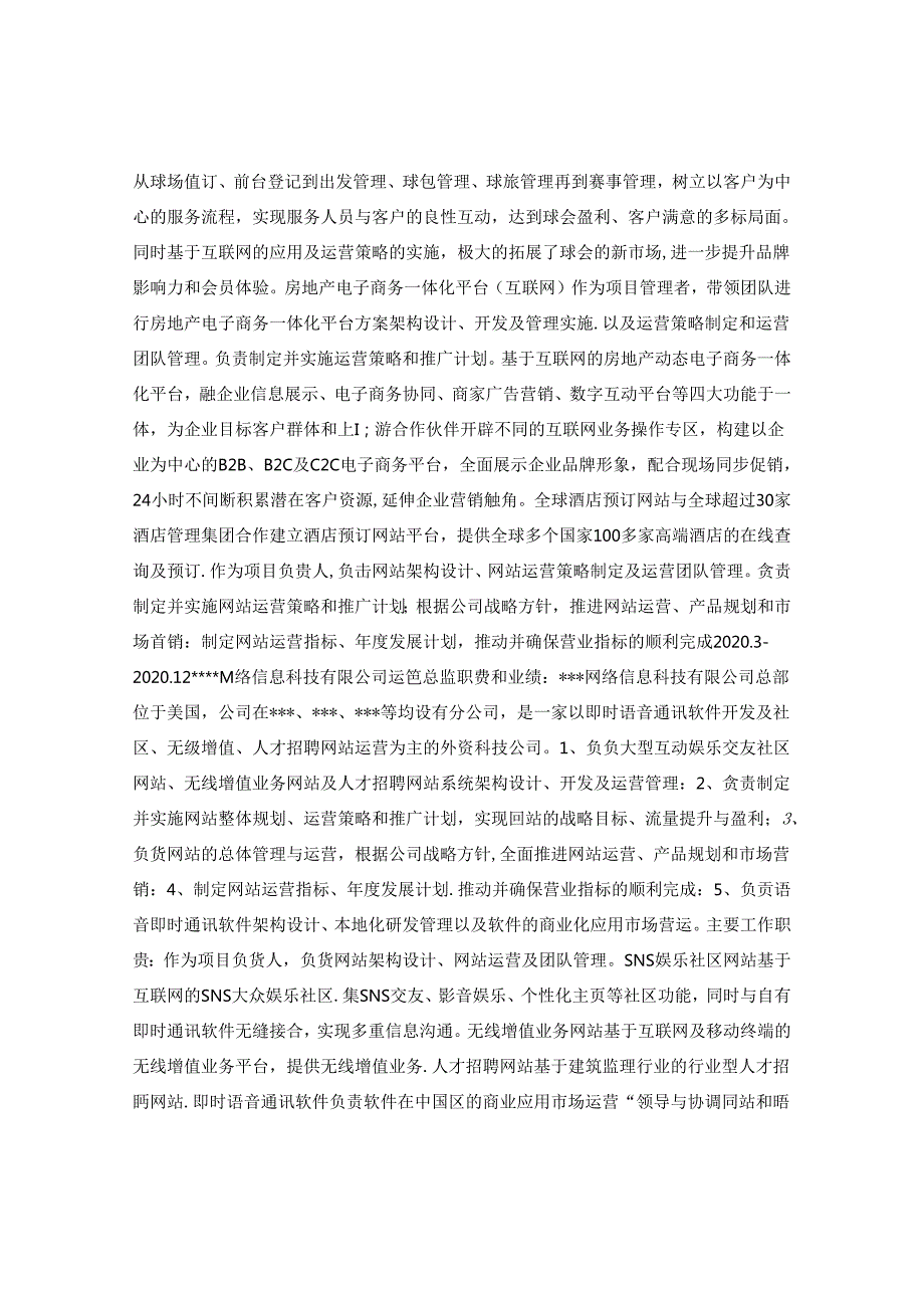 信息技术高级经理求职简历表格.docx_第2页