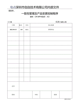 CR-MP46 一致性管理及产品变更控制程序 A.0.docx