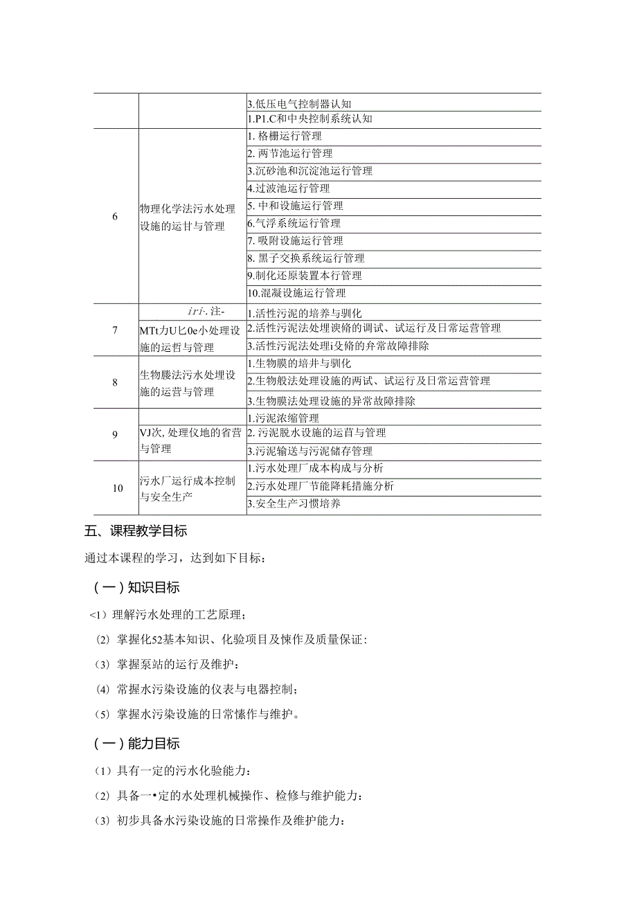 《水污染治理设施运营管理》课程标准（中高职衔接-中职学段）.docx_第3页