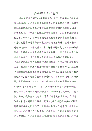 公司职员工作总结.docx