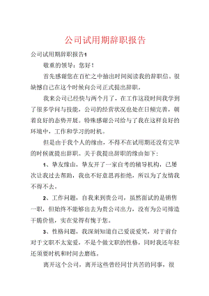 公司试用期辞职报告.docx