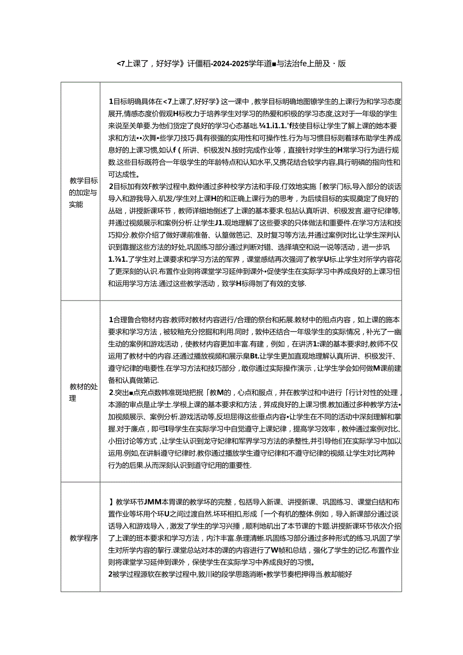 《7 上课了好好学》评课稿-2024-2025学年道德与法治一年级上册统编版.docx_第1页