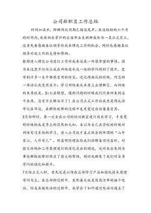 公司新职员工作总结.docx