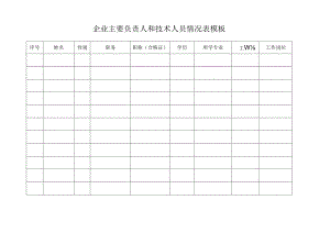 企业主要负责人和技术人员情况表模板.docx