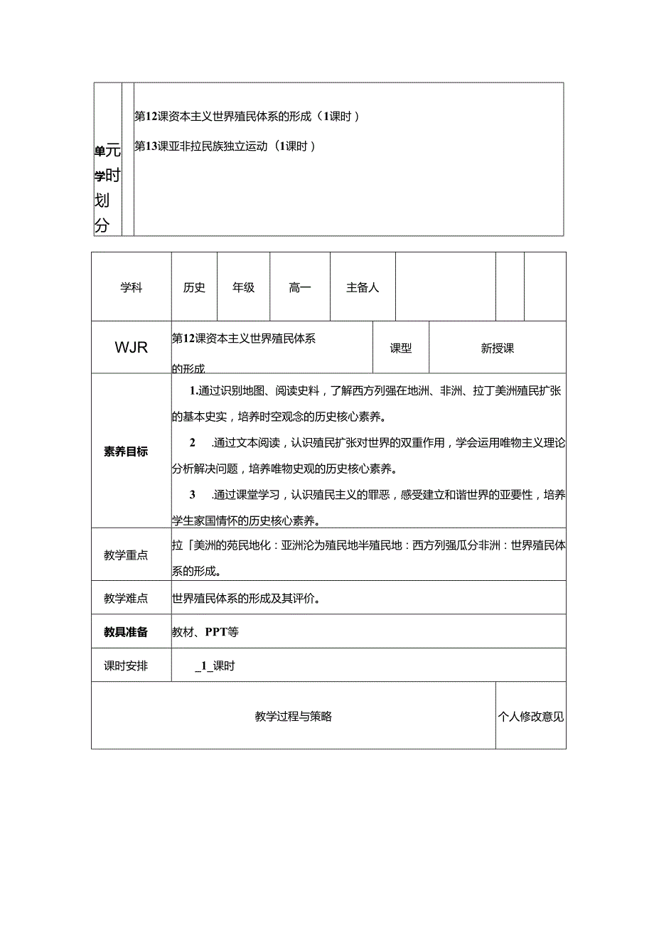 世界殖民体系与亚非拉民族解放运动大单元教学教学设计.docx_第2页