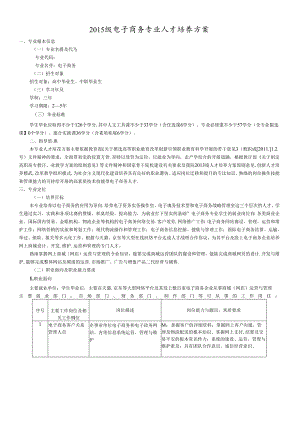 XXXX电子商务专业人才培养方案.docx