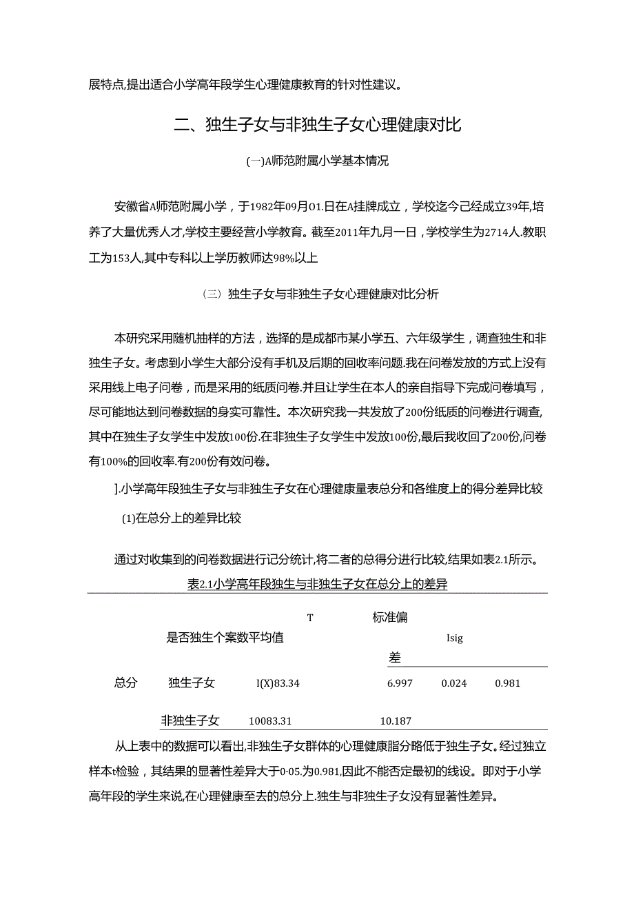 【《独生子女心理问题及矫正策略探析—以A师范附属小学为例（数据论文）》7300字】.docx_第3页