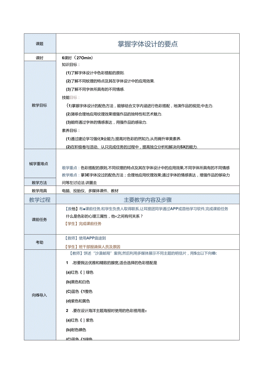 《字体创意设计》教案 项目二 掌握字体设计的要点.docx_第1页