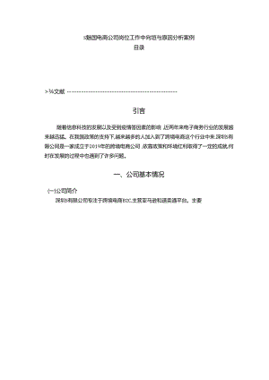 【《S跨国电商公司岗位工作中问题与原因探析案例》3600字（论文）】.docx