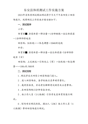 东安县体质测试工作实施方案.docx