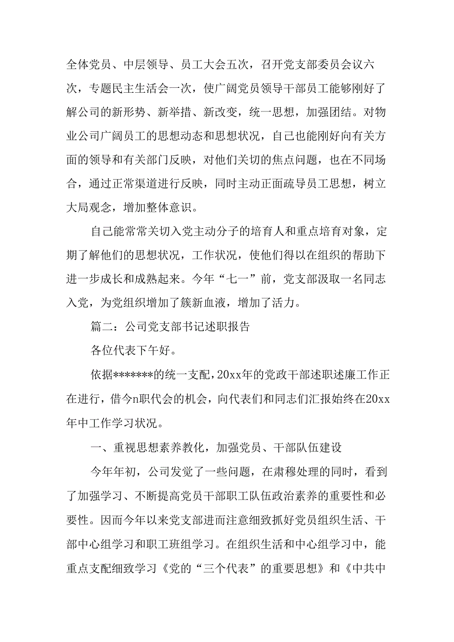 企业党支部书记述职报告XX.docx_第3页