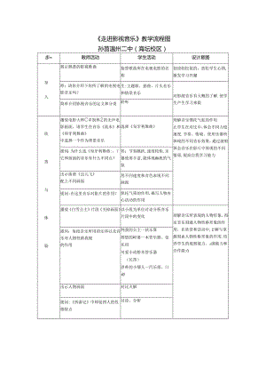 《走进影视音乐》教学流程图公开课教案教学设计课件资料.docx