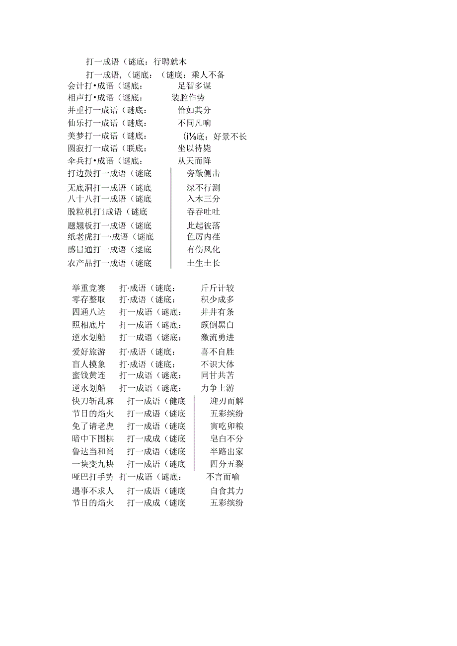 元宵灯谜大全及答案(1000个)精华版.docx_第3页