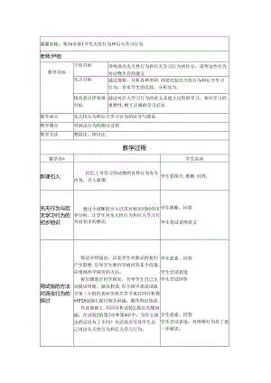 先天性行为和后天学习行为教案.docx