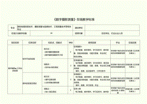 《数字摄影测量》在线教学标准.docx