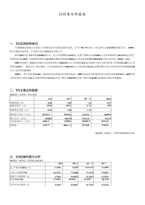 XX财务分析报告.docx