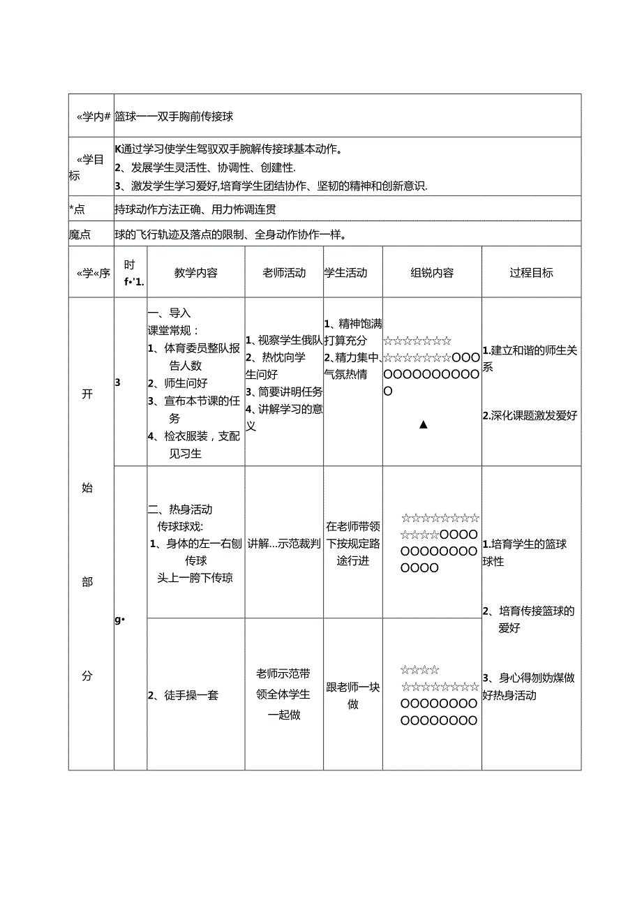 优秀教案-篮球---双手胸前传接球教案.docx_第3页