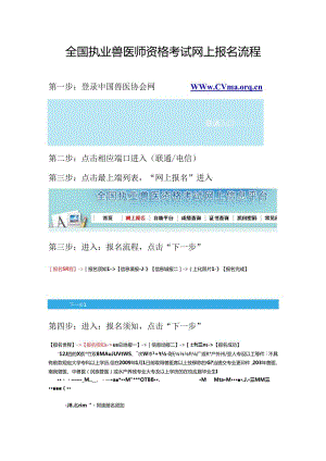 全国执业兽医师资格考试网上报名流程.docx
