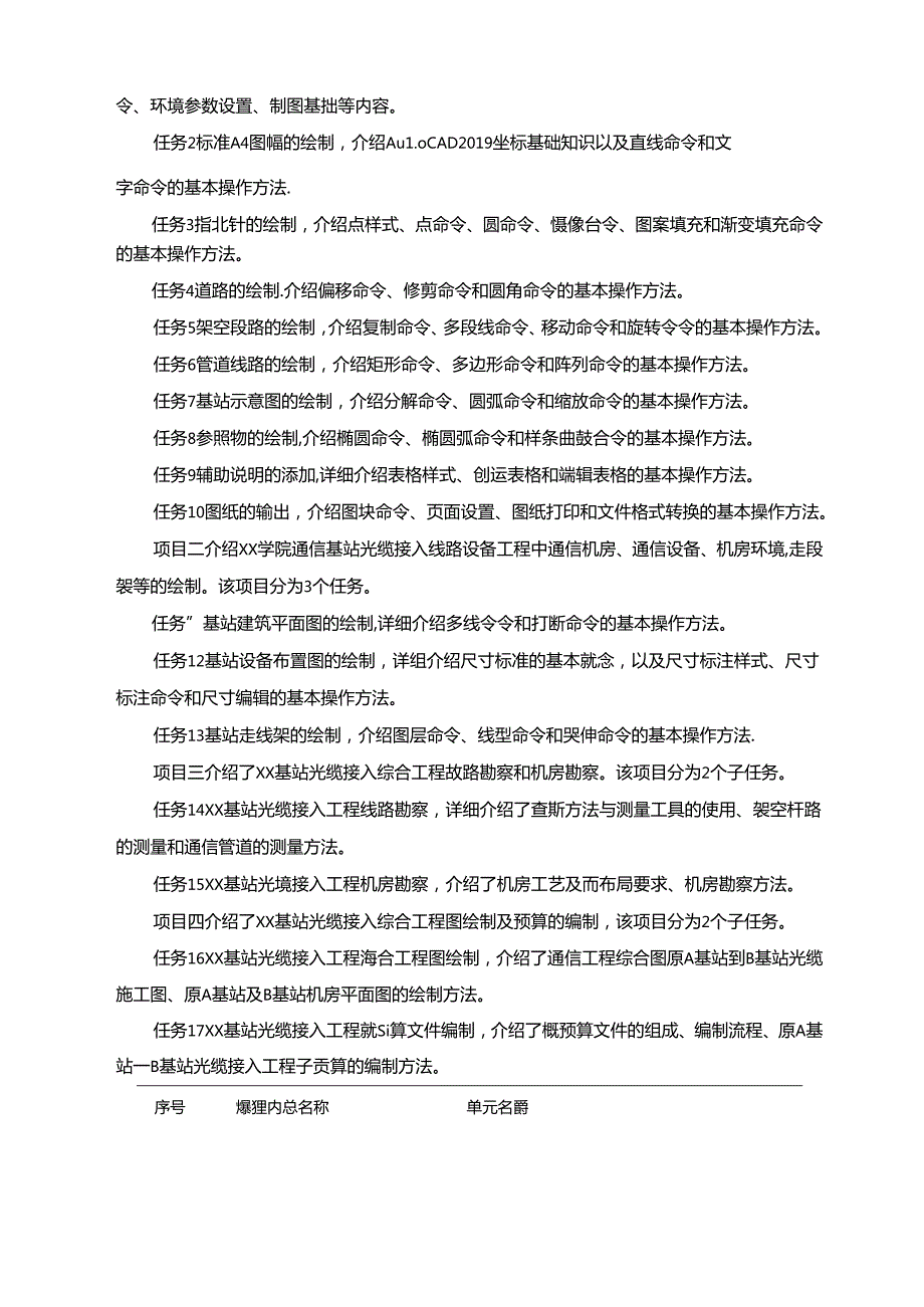 《通信工程制图与勘察设计》教学大纲.docx_第3页