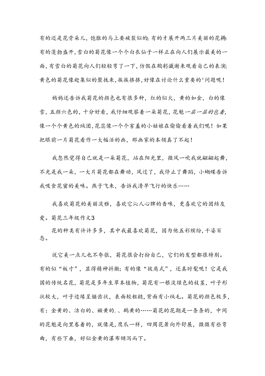 菊花三年级作文（15篇）.docx_第2页