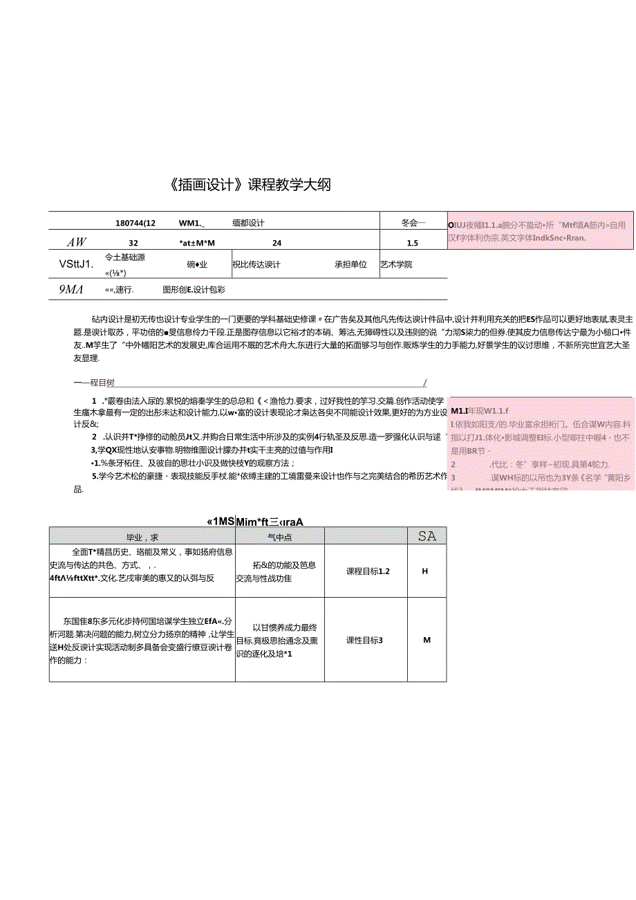 《插画设计》2024教学大纲.docx_第1页