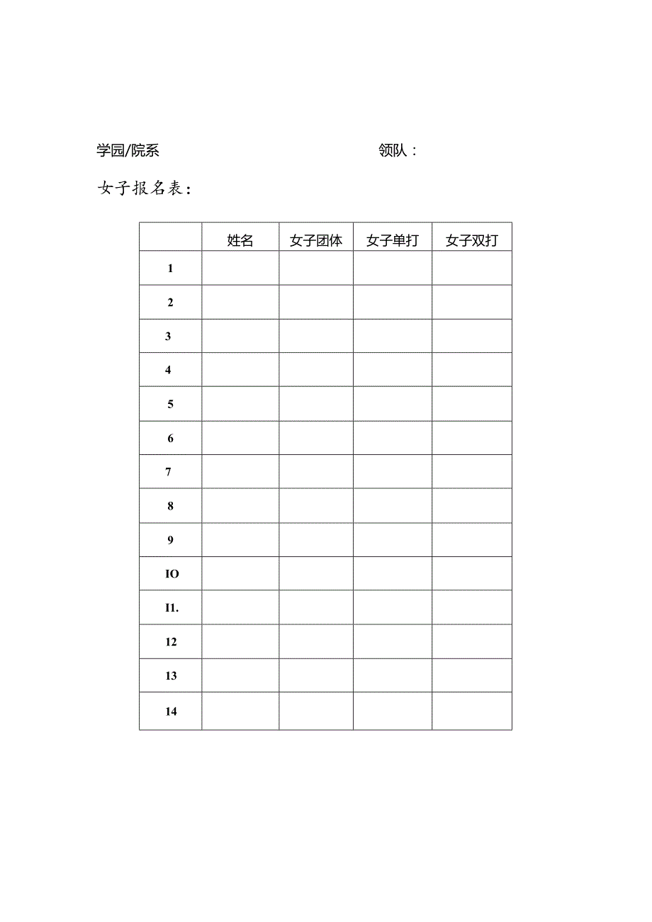 2015年浙江大学“三好杯”乒乓球比赛报名表.docx_第2页