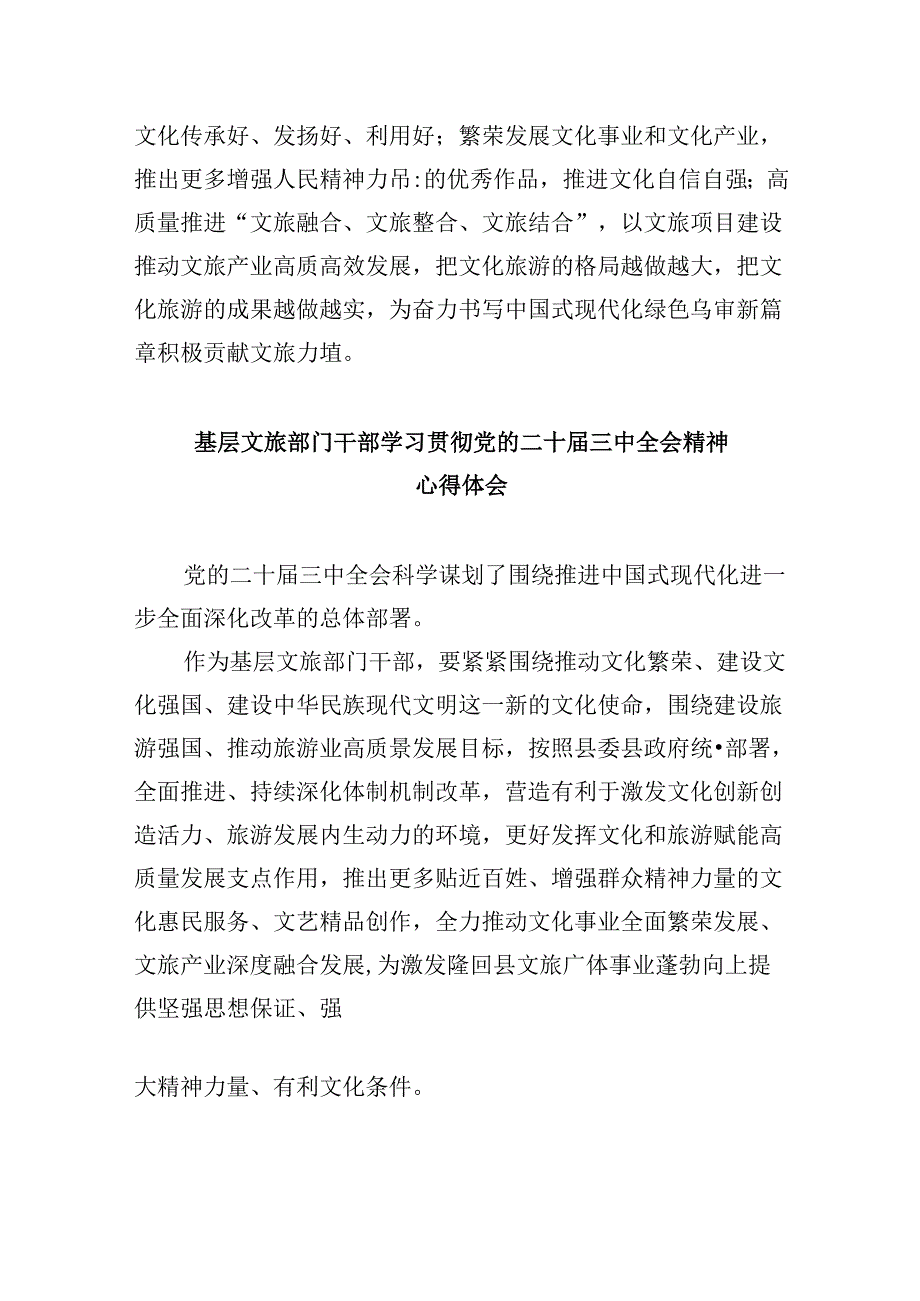 （11篇）文联工作者学习贯彻党的二十届三中全会精神心得体会范文.docx_第3页