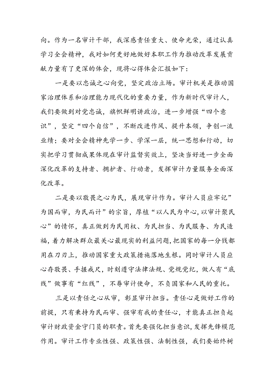 审计局学习二十届三中全会心得体会研讨发言6篇.docx_第3页