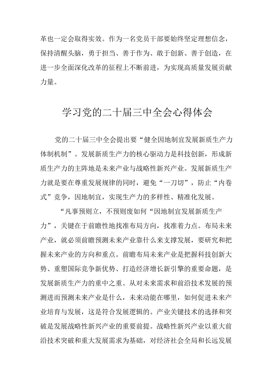 学习2024年学习党的二十届三中全会个人心得感悟(4).docx_第3页