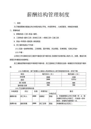 薪酬结构管理制度(超实用).docx